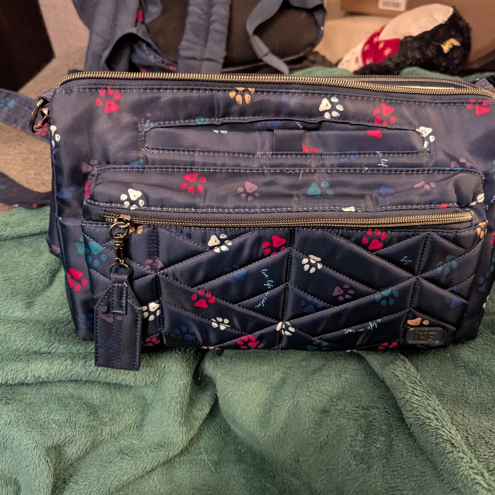 Stylish Navy Paw Print Women's Bag - Picture 1 of 2